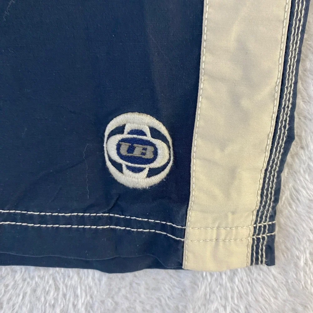 Unionbay Y2K Skater Board Shorts Men 34 Navy Colorblock Surf Beach Gorpcore NWT